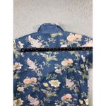 Vintage Country Wear Denim Floral Shirt Women Large Button Up Retro Western Blue Photo 5