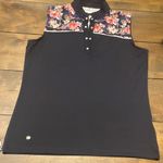 Daily Sports Born in Sweden sleeveless floral black tennis blouse size L‎ Size L Photo 0