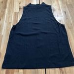 Old Navy  Black Ribbed Mock Neck Sleeveless Tank Top | Size XL Photo 2