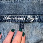 American Eagle distressed denim vest women’s small Photo 4