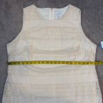 London Times  Sleeveless Crochet Fringe Tank Midi Dress Natural 20W Plus Size Photo 7