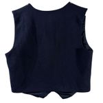 TanTrums Wool Floral Embroidered Vest Women's 70% Wool Cottagecore Boho 1990s L Blue Size L Photo 8