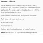 NWT Voodoo Vixen Sallie 50s Flared Dress Black Multicolor Embroidered Dot Small Photo 3