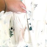 Hayden  Los Angeles Cream Floral Puff Sleeve Mini Tiered Dress with Pockets Small Photo 7