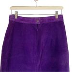 Vintage G III Suede Leather Skirt Size Medium Purple Photo 4