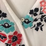 Francesca’s Cyathea Floral Embroidered Romper White Photo 3