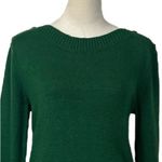 Draper James Sweater Boat Neck Button Shoulder Hunter Green Women’s Size Small Photo 4
