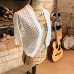 Nina Leonard  Cream Open-Front Shrug Photo 1