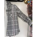 Old Navy Classic Fit Plaid Button Down Shirt Gray White Womens Size S Casualcore Photo 7