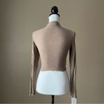 SheIn | Tan Ribbed Long Sleeve Crop Top Sz S Photo 4