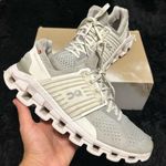 on cloud ON CLOUDSWIFT gray white running athletic training lace up shoes sneakers sz 8.5 Photo 0