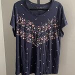 Lucky Brand  Floral Boho Printed T-Shirt Size 1X Photo 1