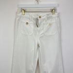J.Crew  Tall Sailor Mid Rise Relaxed Demi Boot Jean White Gold Buttons US 25T NWT Photo 5
