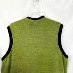 Woman Within 22W 24W Reversible Vest Black Fleece Green Knit Full Zip Cable B Photo 4