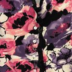 MARINA LUNA BRAND BLACK PINK PURPLE FLORAL LIGHT WEIGHT SWEATER WITH BLACK LACE Size L Photo 4