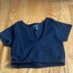 Garage  Black V-Neck Ribbed Tee Photo 0