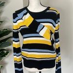 Parker  Montego Striped Ruffle Sweater In Yellow Multi Small Photo 0