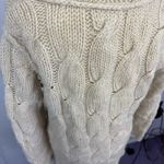 Banana Republic Cream Wool Alpaca Blend Chunky Cable Knit Cardigan Sweater M Photo 4