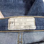 Free People Peacock Embroidered High Rise Skinny Jeans Photo 2