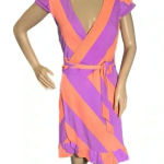 Lilly Pulitzer  Adriel Always A Party Dress Short Sleeve Wrap Around Mini Size XS Photo 0