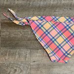 Victoria's Secret Victoria’s Secret Swim Pink Crinkle Madras Plaid Bikini Bottoms Tie Side Large Photo 6
