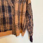 Free People NWOT  Sepia Plaid Cardigan Photo 5