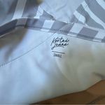 Kortni Jeane  off shoulder cropped swim tank top gray and white stripes small Photo 1