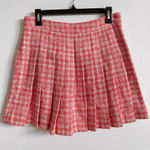 ZARA Orange Tweed Pleated y2k Mini Skirt Women’s size M Photo 1
