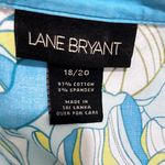 Lane Bryant Lane‎ Bryant ButtonTop 18/20 Bright Blue Green Floral Retro Soft Girl Y2K Resort Photo 5