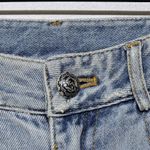 Sea New York Women's High Rise Flare Light Wash Jeans Raw Hem Size 2 100% Cotton Blue Photo 2