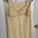 Princess Polly Yellow Floral Skirt and Bra Top Set Photo 0