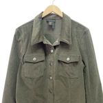 House of Harlow 1960 Corduroy Shirt Dress Size XL Olive Green Long Sleeve Mini Photo 6