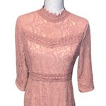 Downeast lace sheath dress mauve pink Medium High Neck Photo 2