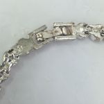 Faux diamond tennis bracelet silver tone 7.25” long Photo 3
