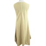 Serengeti Tan Linen Blend Embroidered Lagenlook Sleeveless Dress S Tan Photo 1