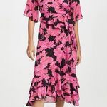 Diane Von Furstenberg NWT  Zion Wrap Dress Camellias Black Photo 0