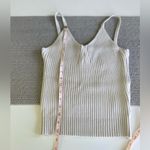 Listicle  Ivory Oatmeal Ribbed Knit Sweater Camisole Tank Top Size Medium Photo 4