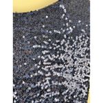 Badgley Mischka Collection Gown Navy Blue Sequin Draped Back Formal Evening 2 Photo 10