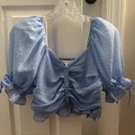 Endless Rose  Top Puff Sleeve Blue Photo 1