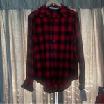 Calvin Klein Jeans NWT  Red and Black Plaid Flannel Shirt Size Medium Photo 1