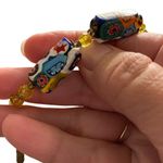 Vintage Italian Murano Moretti Millefiori Art Glass Beaded Necklace 30” *READ Yellow Photo 4