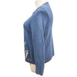 Breckenridge Vintage Woman 1X Blue Embroidered Cardinal Tree Cardigan Photo 5