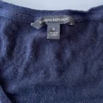 Banana Republic Short Sleeve Foil Linen Vee Tee Navy Blue Size Small Photo 1