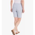 Hilary Radley Womens  Midweight Mid Rise Pinstripe Pull On Bermuda Shorts - Sz M Photo 1