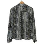 Endless Rose Snake Sleeve Surplice Top Womens M Black Tan Long Sleeve Gothic Photo 4