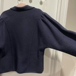 Geiger of Austria Boiled Wool Puff Sleeve Blazer Coat Navy Size 42 Vintage Blue Photo 8