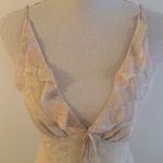 Kimchi Blue  Scarlet Ruffle Trim Midi Dress Small Pastel Photo 3