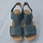 Johnston & Murphy   Blue Wedge Sandals Photo 2
