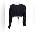 Blue Life  Black Long Sleeve Crop Top Small Photo 7