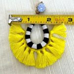 VICI Zebra and Yellow Statement Earrings with Marble Stud Photo 3